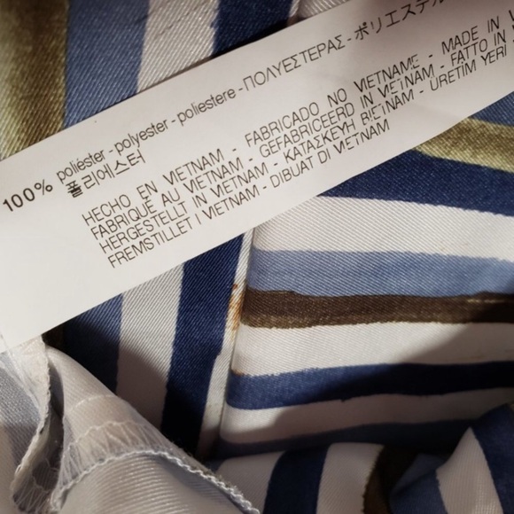 ZARA Striped Mix Print Satin-Feel Blouse - Picture 7 of 11